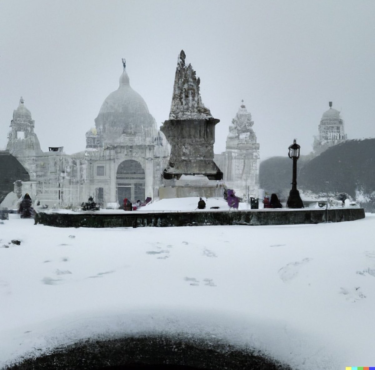 angshuman_ch's tweet photo. Please note that these specific AI images of snowed-in Kolkata were created by @Shouvik15613655. Some digital portals have wrongly attributed them to me. I have only created the ones posted on my own tweet thread below. I totally love these though 😍😍 https://t.co/rUWRJPbtex