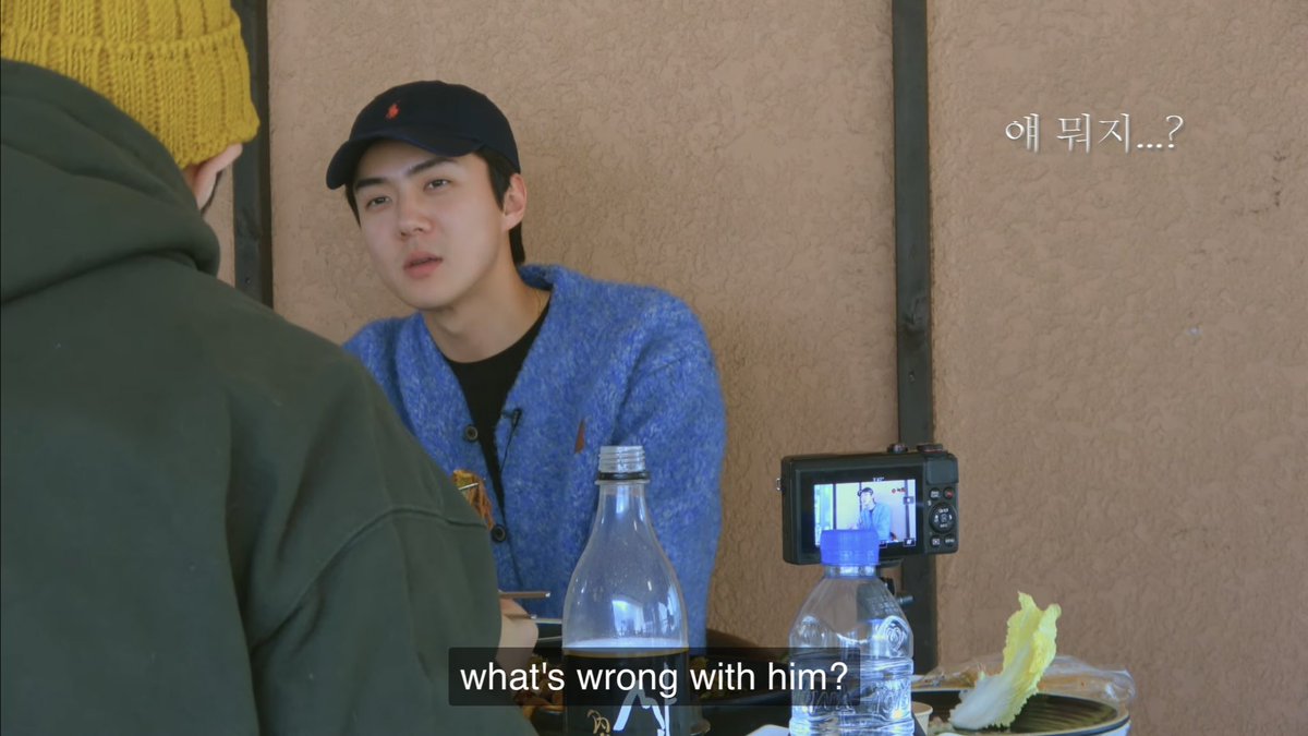 oshcuddles's tweet photo. sehun said when the video comes out the fans would think “what’s wrong with him?” “so random” 😭😭 https://t.co/jo6SQ1aYIW