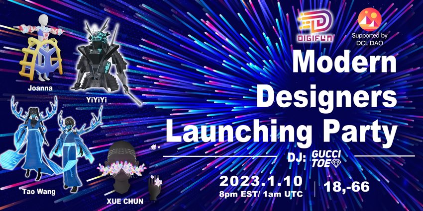 DigiFun (@digifun_) on Twitter photo New Year New Fashion New Party 🎉
Introducing 4 new collab designers to <a href="/decentraland/">Decentraland</a>🫶🏻These exotic fashion represents the mix of Chinese Culture and future heritage🦚
Come enjoy a night of fashion and music by @Defector_Dan (stream by @osbvmt) next Tuesday🫰🏼 New Year New Fashion New Party 🎉
Introducing 4 new collab designers to <a href="/decentraland/">Decentraland</a>🫶🏻These exotic fashion represents the mix of Chinese Culture and future heritage🦚
Come enjoy a night of fashion and music by @Defector_Dan (stream by @osbvmt) next Tuesday🫰🏼