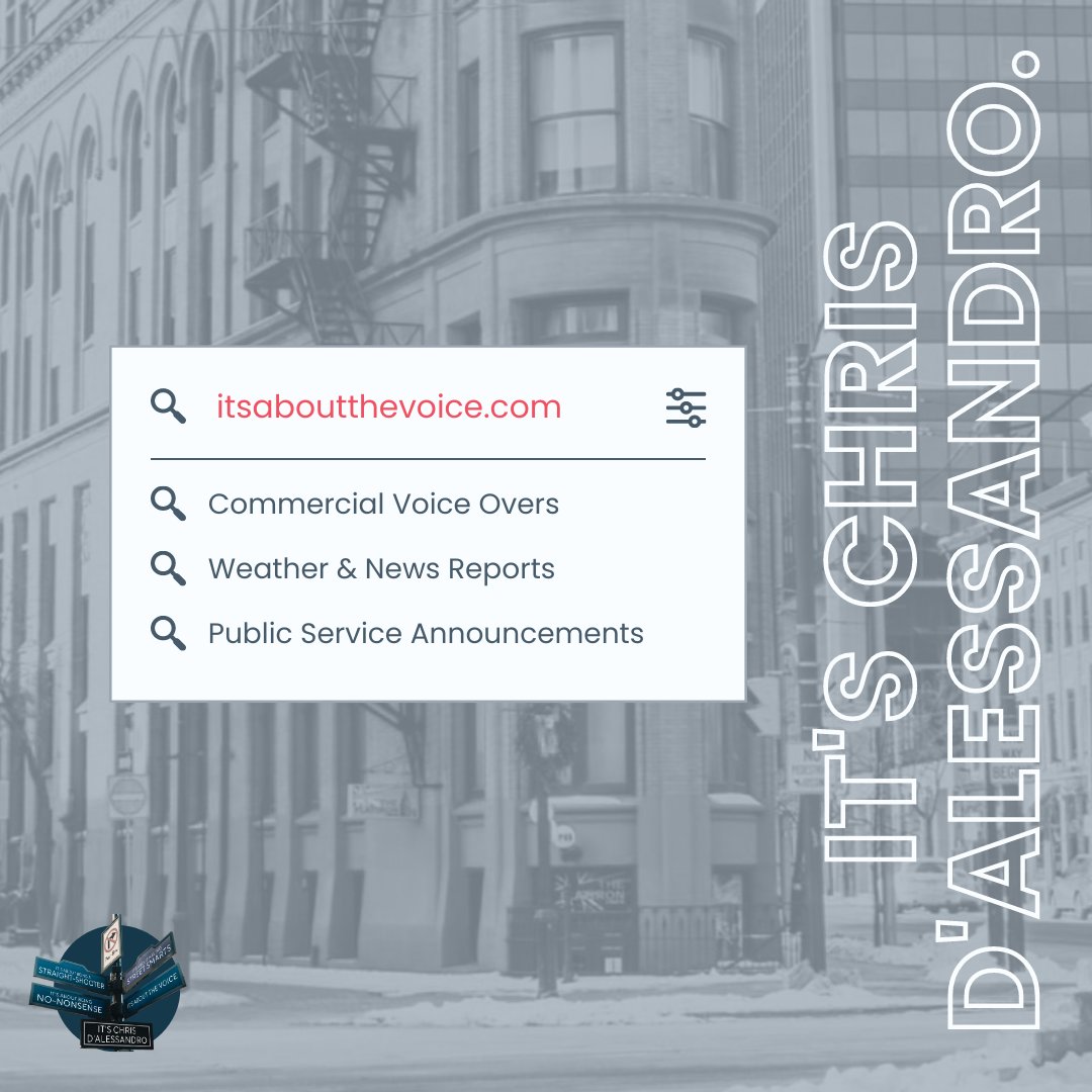 It's about a clear voice.
It's about quality samples.
It's about a no-nonsense approach to your project.
Listen to my demos on my website (itsaboutthevoice(dot)com). You'll be glad you did.