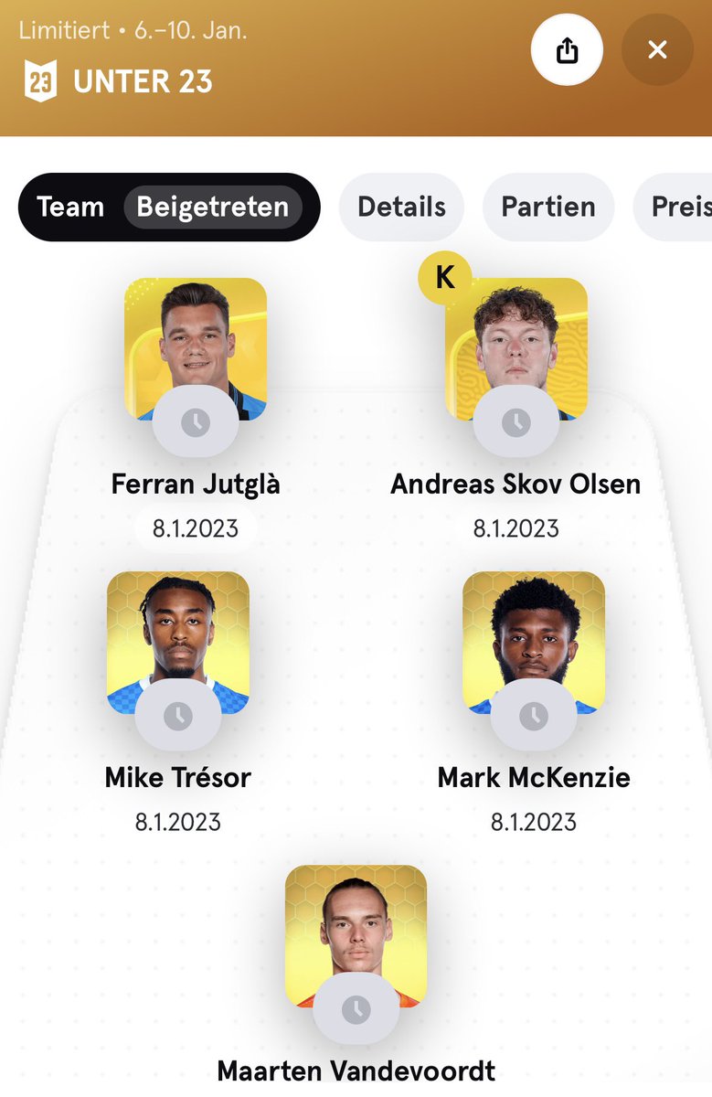 Mein U23 TEAM für kommende Gameweek 🙌