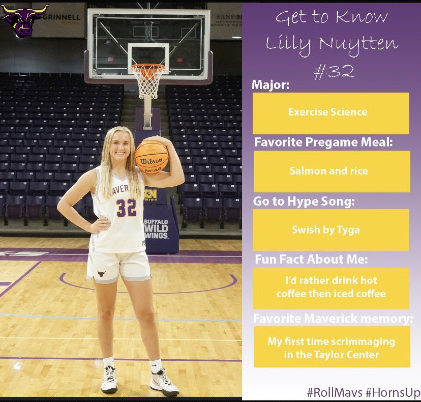 Get to know a little about freshman Lilly Nuytten from Hastings, Minn 😈🤘#mavfam