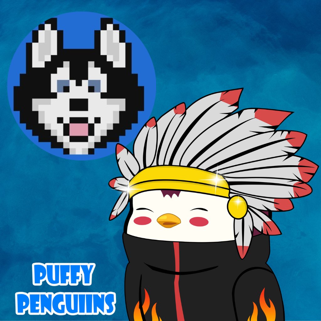 Puffy🐧Giveaway
We are coming near our first minting goal! To celebrate this we're giving away 100k $HOSKY

1️⃣Like &amp; RT &amp; Tag friends
2⃣Join Discord
discord.gg/S379pwyc4D

Mint a Puffy Penguin and get onboard in our Minting rewards! 
#CNFTs #CNFTGiveaways #CNFTCollection #hosky