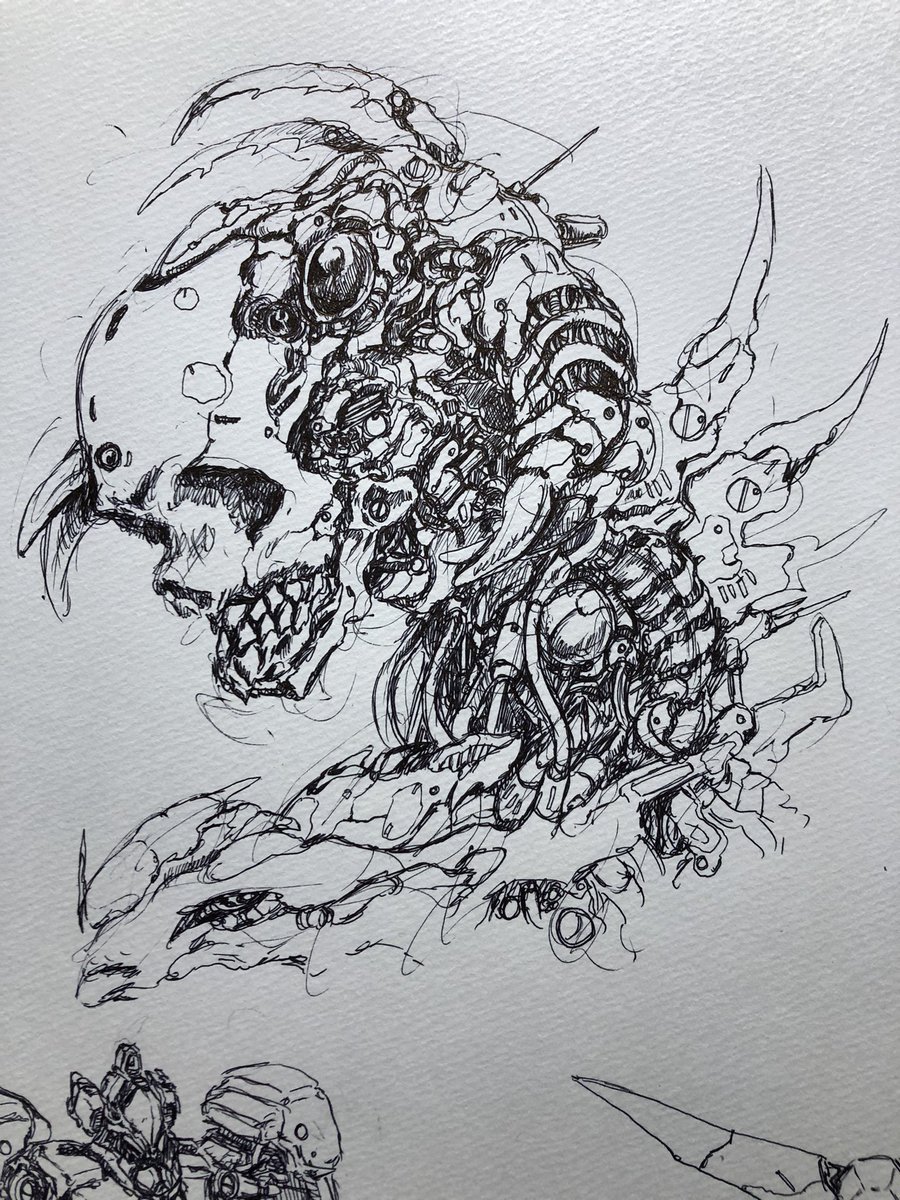 #絵柄好みって人にフォローされたい
#ボールペン画
#冬の創作クラスターフォロー祭り
#絵描きさんとつながりたい
冬コミの時にボールペンでスケッチしたら面白くて、更にやってみた。3年ぐらい前にもやってたけど、ちょい真剣にやると更に面白い。今後突き詰めてみる。