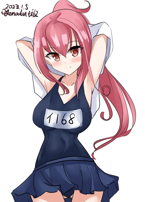#艦これ版深夜の真剣お絵描き60分一本勝負  #艦これ版真剣お絵描き60分一本勝負_20230105イムヤ 