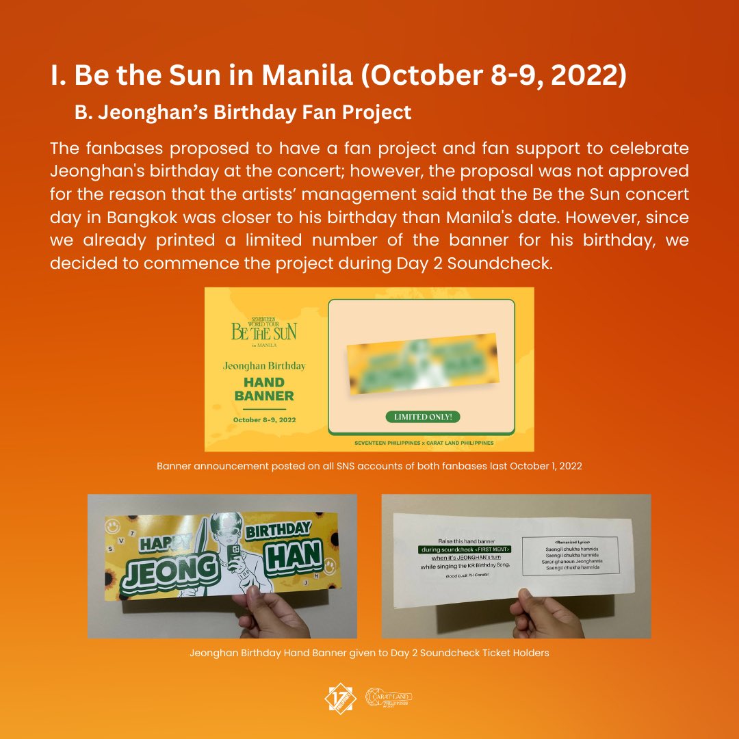 CaratLandPH's tweet photo. READ: Joint Statement of Seventeen Philippines and Carat Land Philippines Regarding the Fan Project and Fan Support During BE THE SUN IN MANILA AND BULACAN 

@seventeenphil x @CaratLandPH 
#BeTheSuninManila #BeTheSuninBulacan

[1/2] https://t.co/wKfeBtfpOS