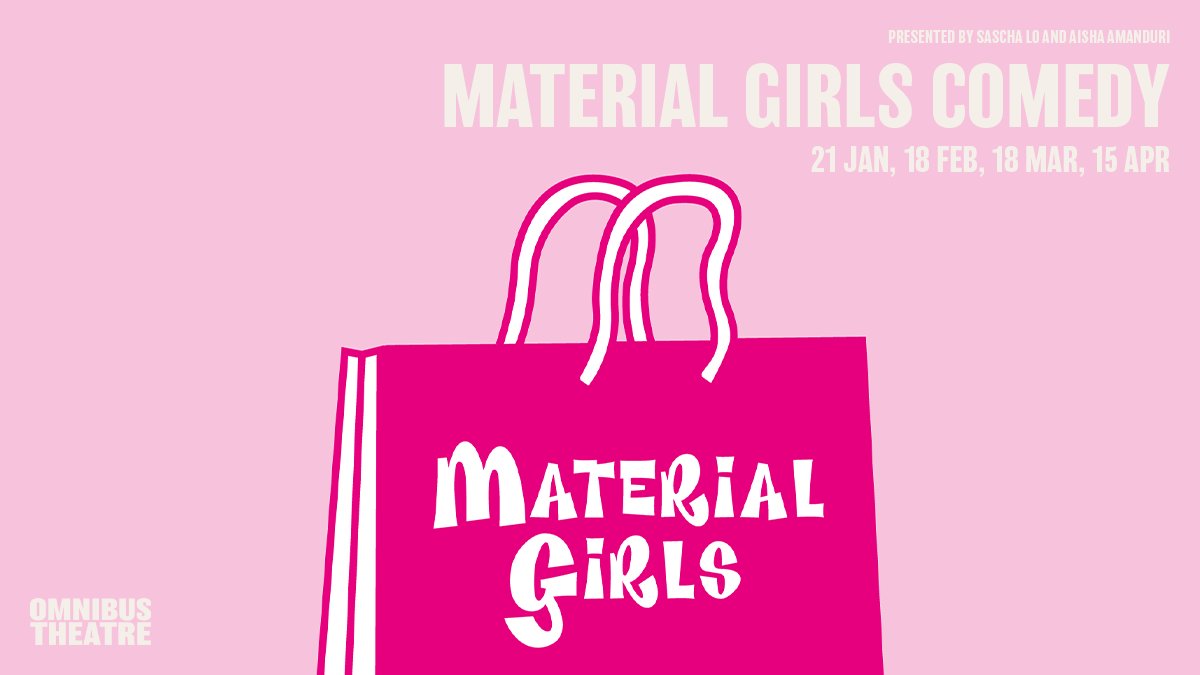 The biggest and brattiest comedians on the circuit 🛍

MATERIAL GIRLS COMEDY is a monthly comedy night hosted by <a href="/SaschaJLO/">Sascha LO</a> and <a href="/Aishaamanduri/">SOZ</a>, starring  a mixed bill who were spoilt as children and a famous headliner!

🗓️ 21 Jan, 18 Feb, 18 Mar, 15 Apr
🎟️ bit.ly/material-girls…