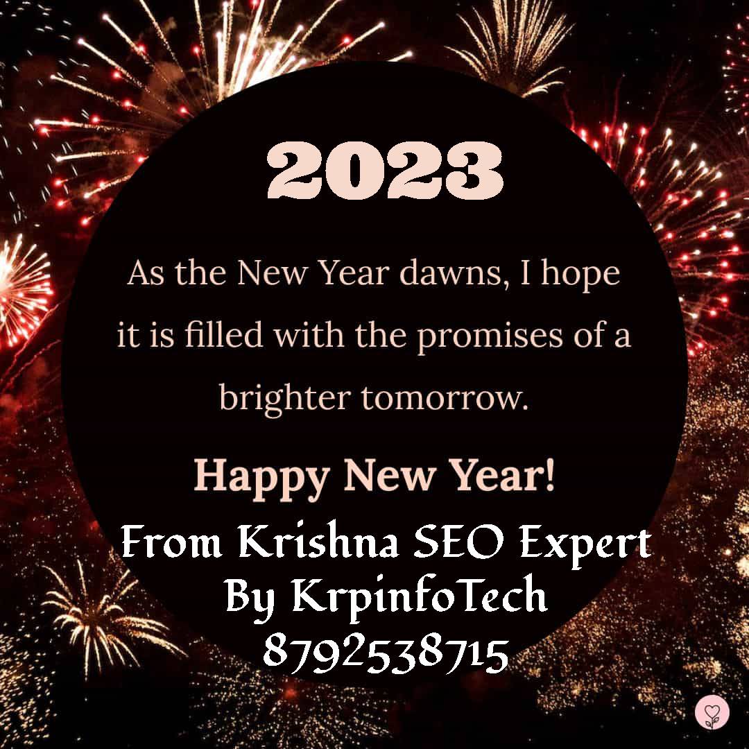 krishnseoexpert's tweet photo. The New Year is like a blank page in a book; you hold the pen that will fill it in. It is your opportunity to write a story of your own life. Best wishes as the new year begin. I vow to stop making hollow promises to myself and instead focus my efforts on finding methods convey https://t.co/c7jIGtVkx4
