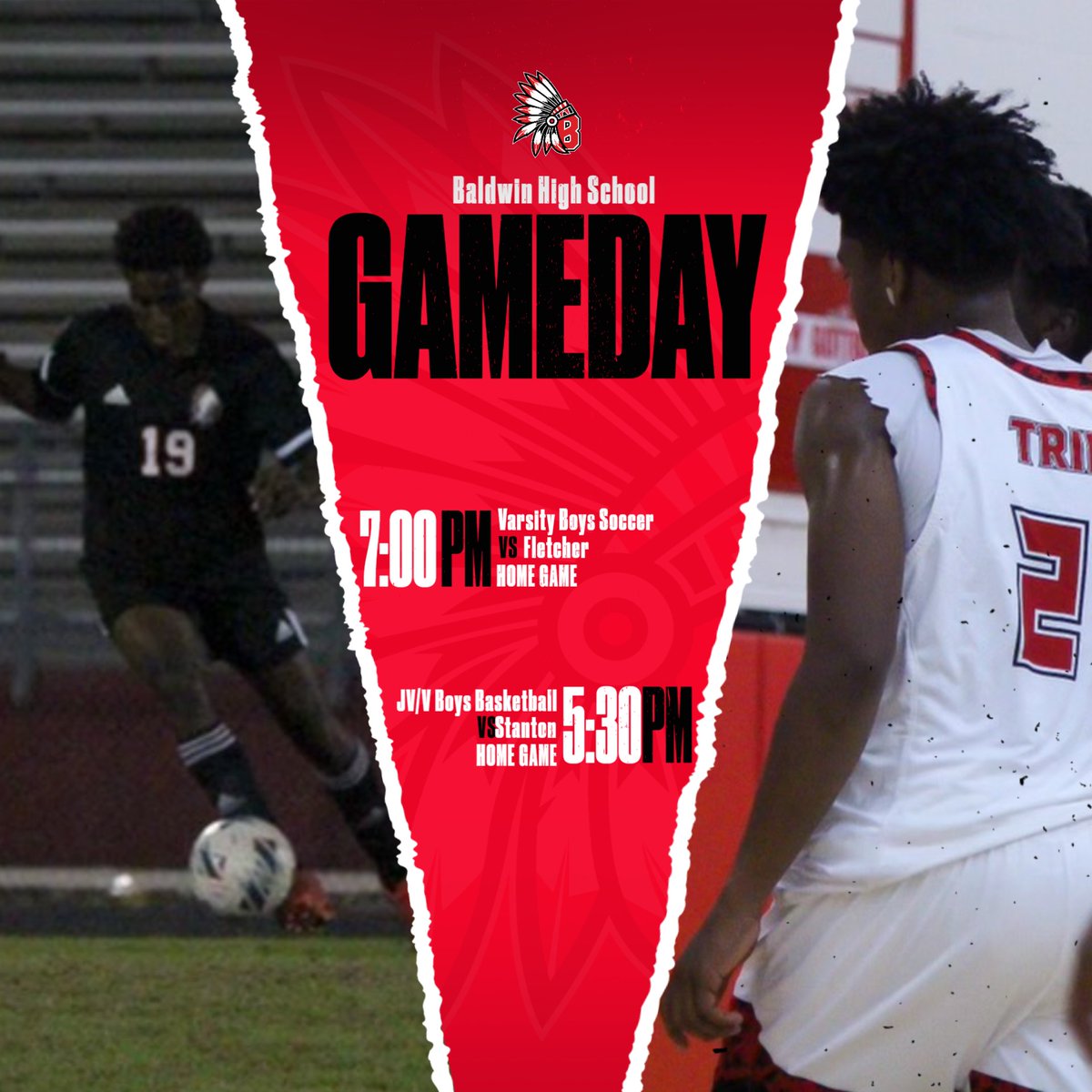 Come out tonight for our first home games of the new year! Varsity Boys soccer earned the right to host the first round of the Gateway Conference Tournament and our JV/Varsity Boys basketball have a doubleheader at 5:30/7:00!