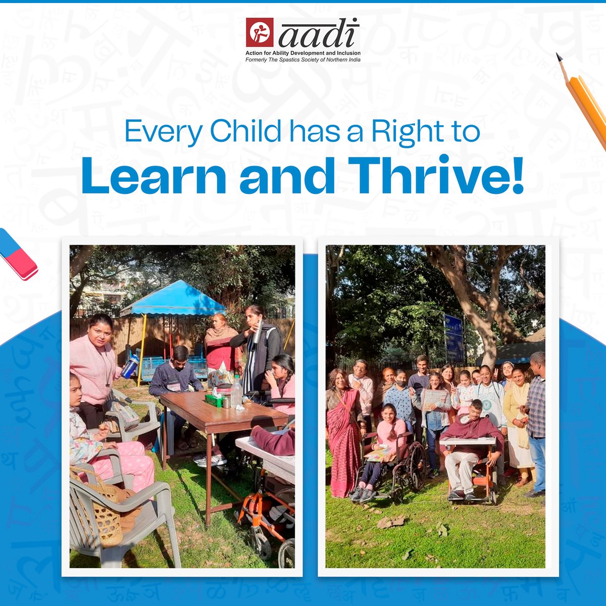 India_AADI's tweet image. Sopaan- the learning ladder is a life skills program at AADI, for children and adolescents who are not enrolled in mainstream education processes. 

#LeaveNoOneBehind #IDPD22 #AccesstoEducation
