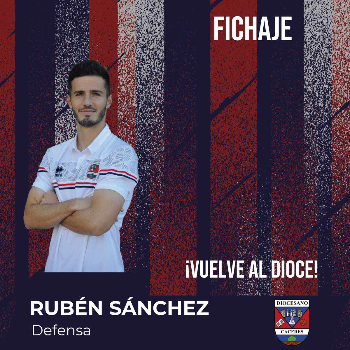 cddiocesano's tweet photo. ¡Empezamos el 2023 con la vuelta de @rubensg97 al club!

🔴 🔵 FICHAJE:

Rubén Sánchez. Defensa.

¡Bienvenido de nuevo!

#VamosDioce https://t.co/daplzk9XNf