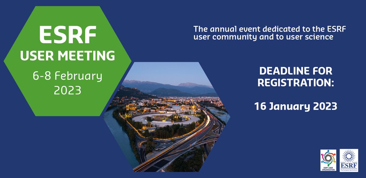 esrfsynchrotron's tweet photo. Just few days left to register to the ESRF annual User Meeting. #UM2023
#SynchrotronScience

More information: https://t.co/2WhWaKkEeu https://t.co/uCYVdFphPH