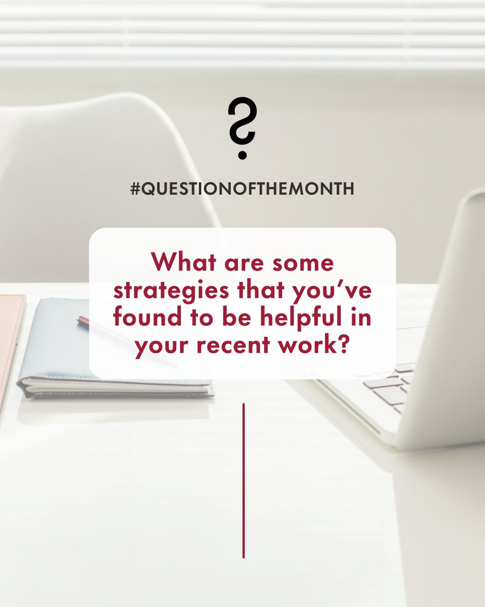 #QuestionOfTheMonth

Let's reflect on the past year and discuss what strategies have worked professionally. Any strategies we should know about? Time-management training? A specific productivity tool you've been using, maybe? Let us know in the comments below! 👇