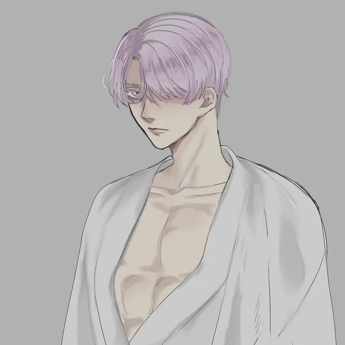 描きたいところだけ描いたさみだれ 