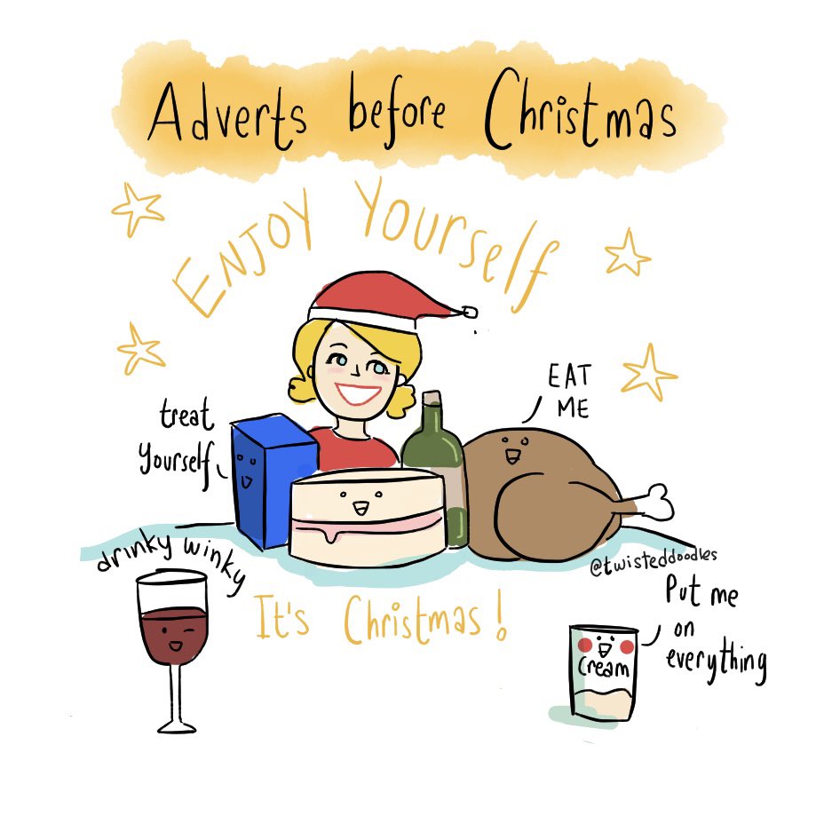 twisteddoodles's tweet photo. Adverts before and after Christmas https://t.co/IwaapslSkL