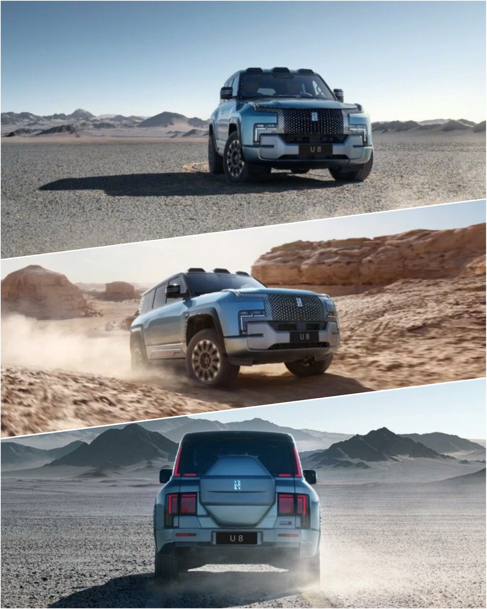 byd_world's tweet photo. 🚧 The Yangwang U8 is equipped with an IP68 motor waterproof and body sealing technology that allows the SUV to float on the water. #BYDWorld #BYD #BuildYourDream #ev #yangwang #yangwangu8 #offroad4x4 #offroad #evoffroad #evcar #evs #evcars #evcarsworld #electriccar https://t.co/bKFJMSQWza