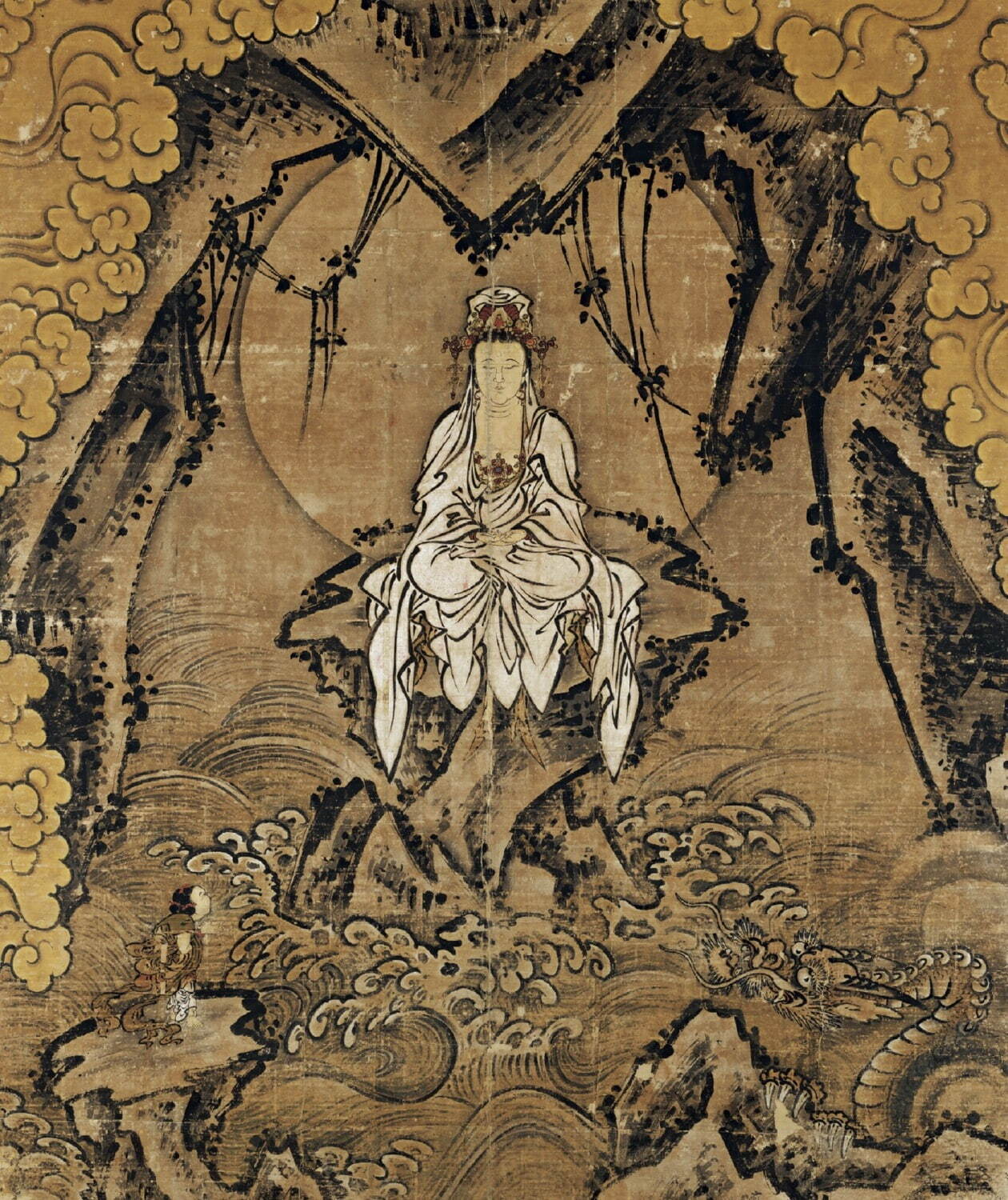 極美品 軸 絵 埼玉 秩父 豪華 観音 法華経 禅 日本 美術 骨董 インテリア 極美品 軸 絵 埼玉 秩父 豪華 観音 法華経 禅 日本 美術 骨董