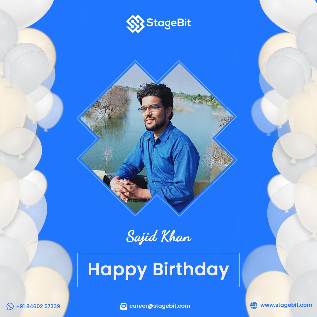 stagebitcom's tweet photo. Happy Birthday SAJID!!

We're glad to have you on our awesome team. Enjoy your day!

#birthday #birthdaywishes #BirthAnniversary #birthdaycake #birthdayparty #stagebit #webdevelopment #Webdesign #webdeveloper #laravel #WordPressDevelopment https://t.co/Xh7K0oKIF6