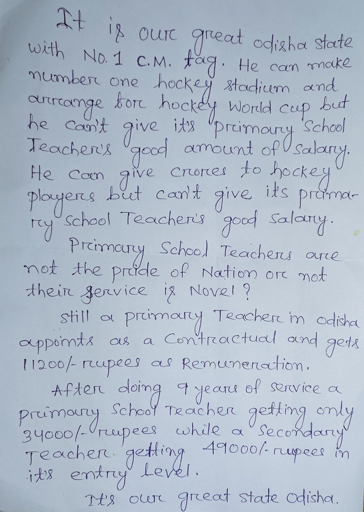 SultanJay17's tweet photo. People Says Primary Education is the backbone and Primary School Teachers also. But in our state Odisha, this is the fact. We want Justice @CMO_Odisha @SecyChief @Vkpandianfancl1 @UptfForum @SMEOdisha @rashtrapatibhvn @narendramodi @PMOIndia @AprajitaSarangi @dpradhanbjp https://t.co/pVEwCdA6Ua