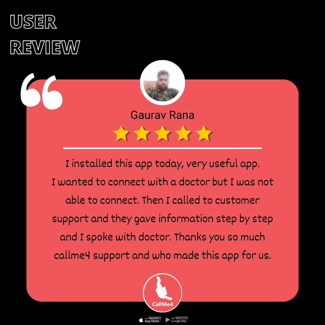 CallMe4official's tweet photo. Thank you for your feedback, Mr. Gaurav Rana.
#callme4review #phoneconsultation #callme4 #GooglePlay https://t.co/1IdEAaxEvq