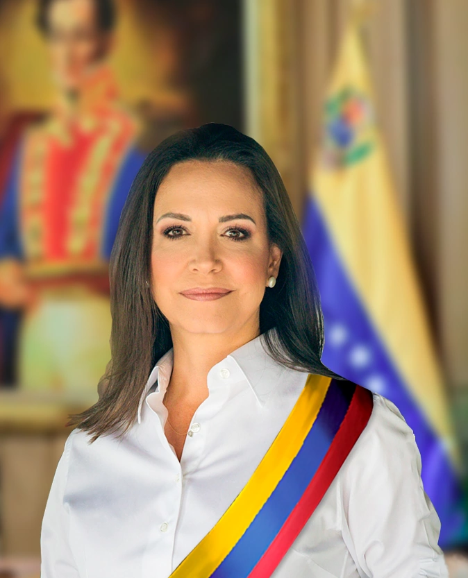 María Corina Machado es la esperanza de todo Venezuela. yo estoy con ella por que es la única que nos puede sacar de esta desgracia llamada socialismo del XXI Ojala Dios permita que sea Presidenta de Venezuela