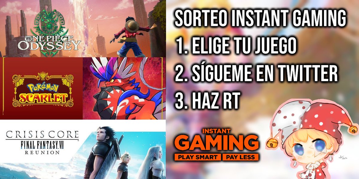 GeraruTaru's tweet photo. 🎁 ¡SORTEO! 🎁
¡Gana el juego que tú quieras con Instant Gaming!

1⃣ Elige el juego y participa aquí: https://t.co/ua358kEFbw
2⃣ Sígueme en Twitter
3️⃣ Haz RT 🔁

🗓️ Fecha límite: 1 de Febrero.
❤️ ¡MUCHA SUERTE! https://t.co/FeRb9dWkY4
