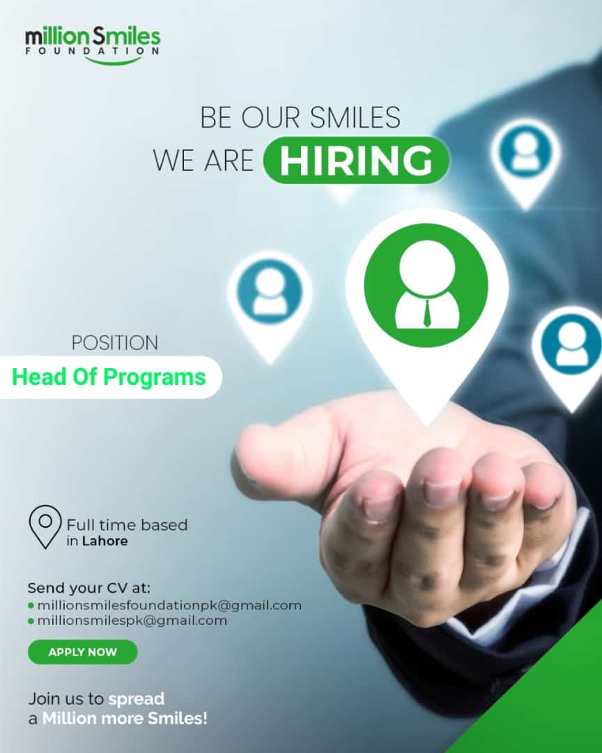 areebashafique4's tweet image. We are HIRING!! Join us to spread a &quot;Million more Smiles&quot; #ZAtalks 
#millionsmiles