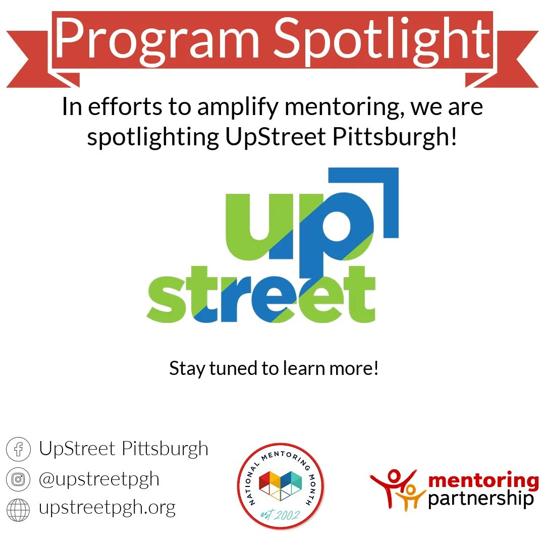 MentoringPGH's tweet photo. Stay tuned to learn more about the amazing mentoring happening in our community thanks to UpStreet Pittsburgh! Visit their website and see how you can get involved: https://t.co/tlWl2MkC2n #MentoringMonth #MentoringAmplifies #TMPprogramspotlight https://t.co/xNrxARerRN