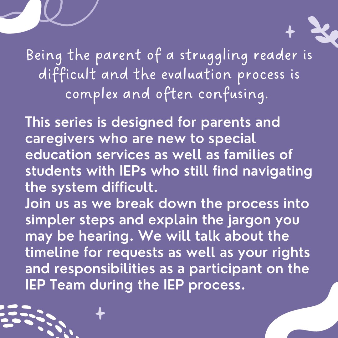 pabranchida's tweet photo. Starting January 18th a 5 week series curated for parents and caregivers who are new to special education services as well as families of students with IEPs who still find navigating the system difficult
#dyslexia #PBIDA #IEP #untileveryonecanread #literacyisfreedom https://t.co/i0aFpQCa9q