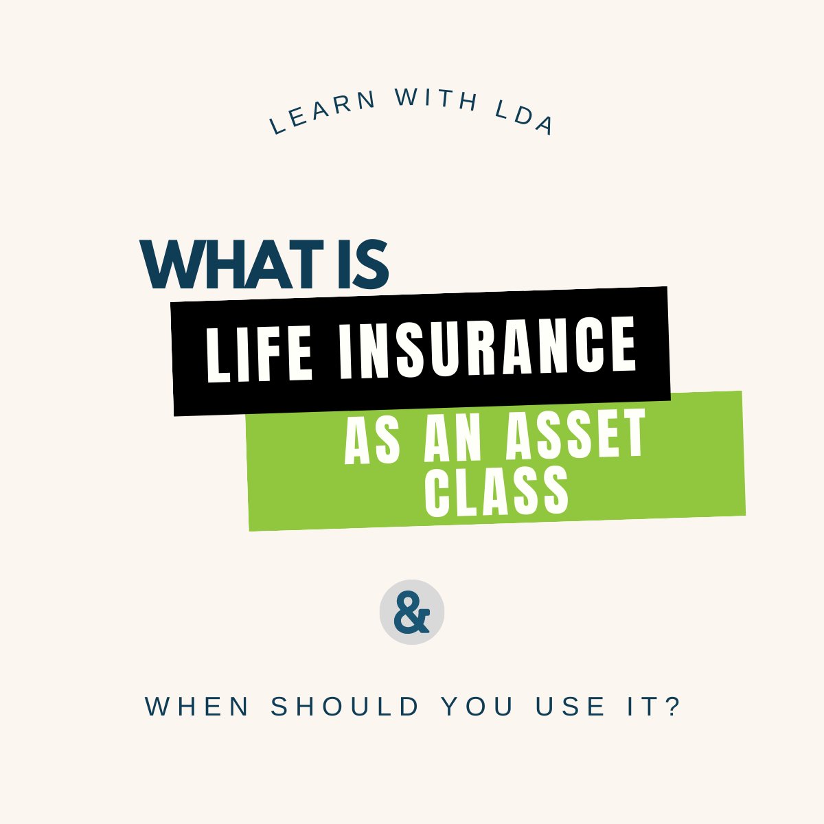 Learn with us this year and expand your business. What does it mean to use Life Insurance as an asset class, when should you use it and more! You can read our blog on it here: lifedesignanalysis.com/blog/post/life…

#insurtech #lifeinsurance #insuranceadvisor #LDA #asset