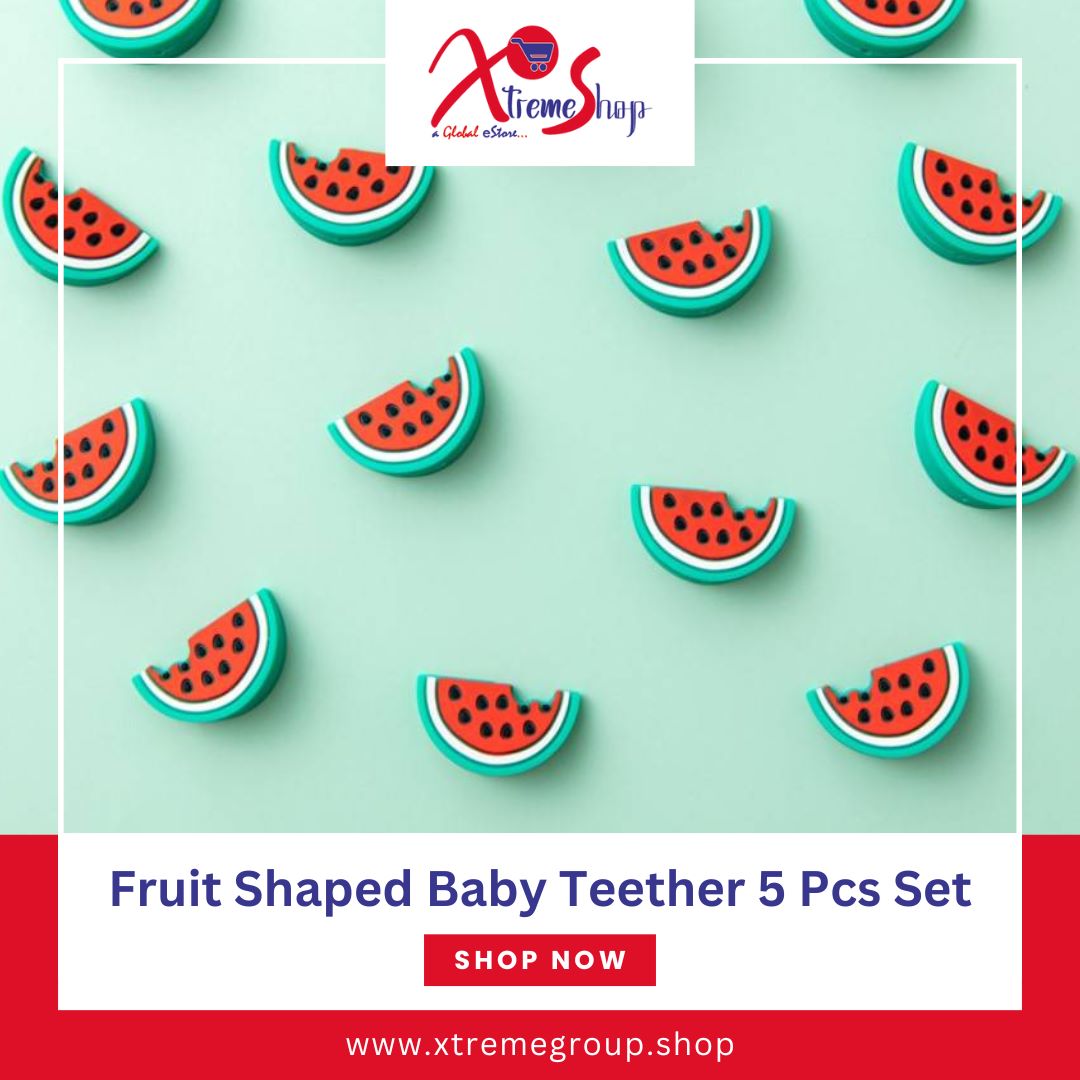 XtremegroupShop's tweet image. The fruit-shaped toy has a textured surface that will massage the child&apos;s gums, helping with pain relief and rushing the teeth to sprout. The silicone toy is safe and will not scratch the kid&apos;s gums, while also being easy to clean and disinfect. #KidsToys #babyteether