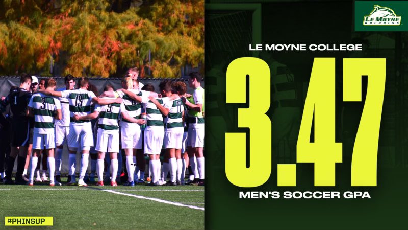 LeMoyneMSOC's tweet image. Proud of the players for their hard work on and off the field last semester. Collectively finished with a 3.47 GPA for their fall term!📚 #PhinsUp