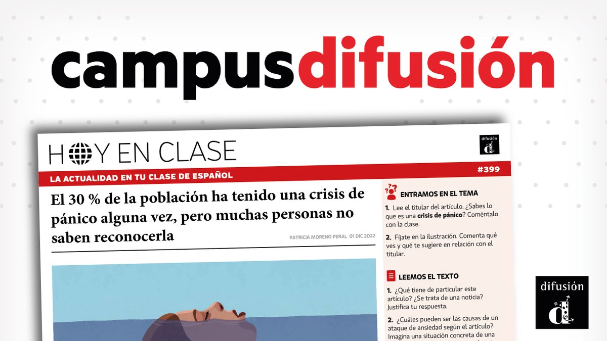 difusion_ele's tweet photo. 🌎 HOY EN CLASE (B2)
¿Ya has visto esta entrega de HEC?
👉 Esta entrega se acerca a una de las realidades de nuestra sociedad y que muchas veces no somos capaces de reconocer.
#ELE
#yoenseñoespañol
#RecursosELE
#MaterialesELE
#aprenderespañol
#ManualesELE
#ComunidadDifusión https://t.co/p3mR3ettOT