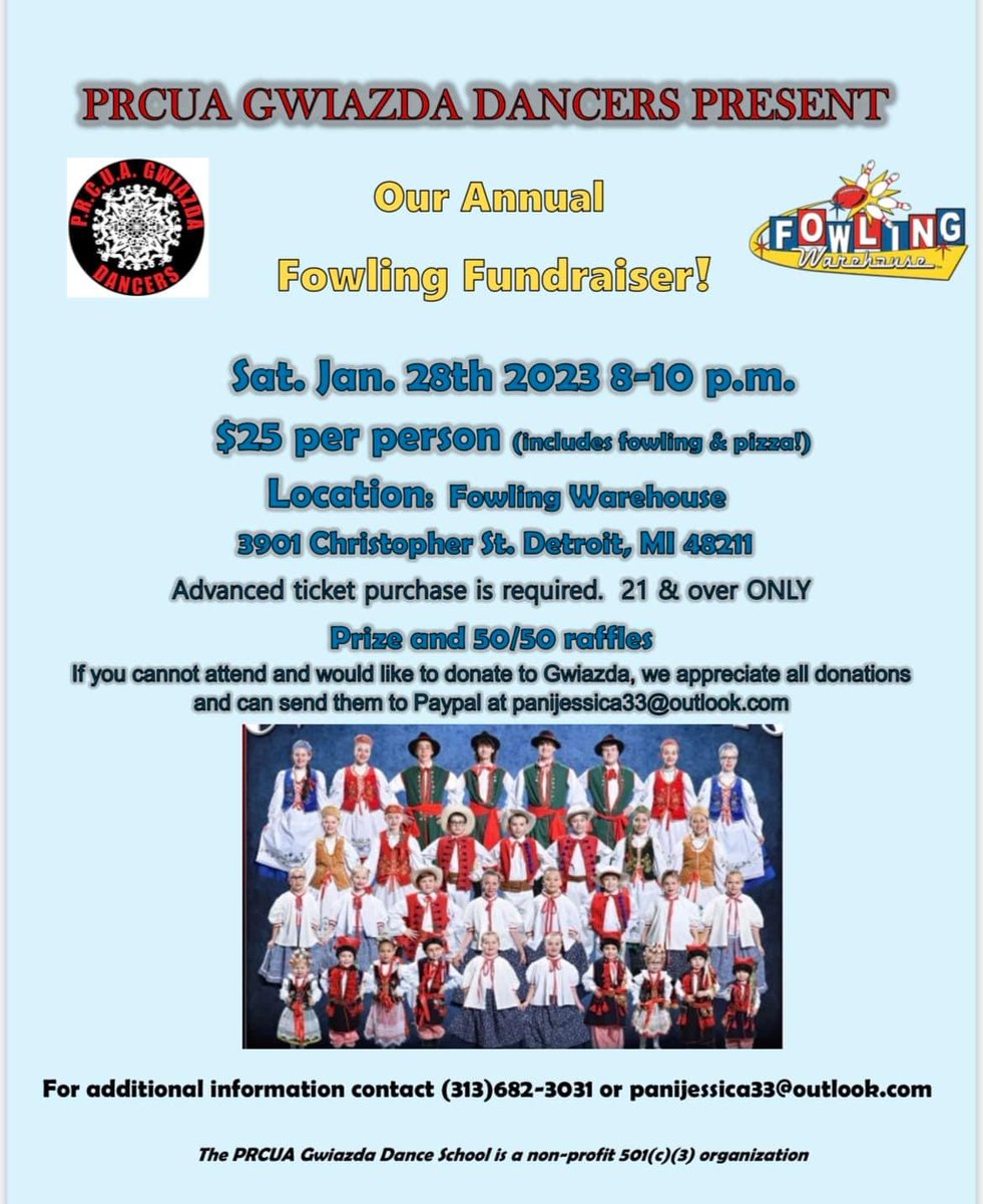 Looking to beat the winter blahs? Come Fowl with us <a href="/FowlingWhse/">Fowling Warehouse Detroit</a> in #Hamtramck. Information is show below. For additional questions, contact <a href="/JessicaWendt9/">Jessica Wendt</a>. We hope to see you there. Zapraszamy! 🇺🇸🇵🇱🏈🎳