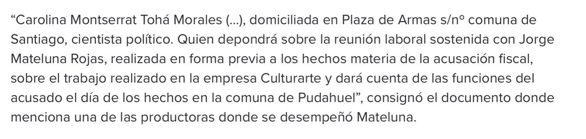 rspringmuller's tweet photo. @Carolina_Toha presenten correos que indiquen estaba citado para el 17 de junio de 2013 a reuniones en la M Pudahuel. En caso contrario, solo apoya una coartada difícil de creer. “La micro tomó otro rumbo, me bajé y quedé justo por donde escapaba mi ex compañero frentista. https://t.co/DWsby7fEbo