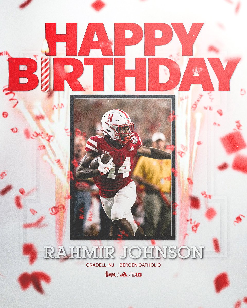 Nebraska Football on Twitter "HBD rahmir_johnson ! 🎉"
