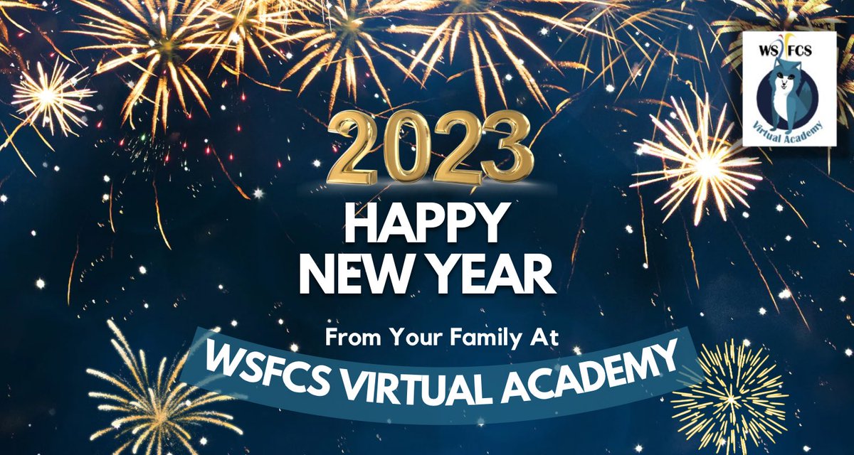 wsfcsvirtual's tweet photo. 🎆 On behalf of #WSFCSVirtualAcademy we would like to wish everyone a happy New Year! We’re glad to see you all back and well ✨
#wsfcs https://t.co/EhYu4wN1AT