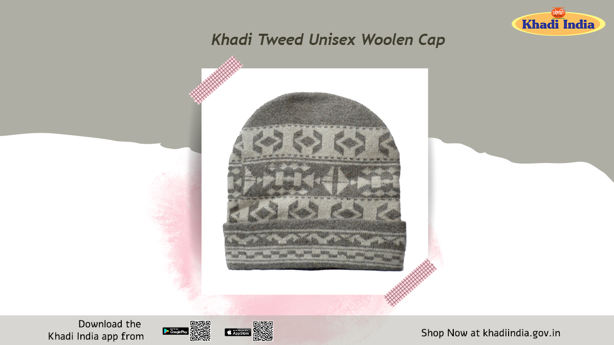 eKhadiIndia's tweet image. Feel the warmth and comfort of tweed wool in Khadi's Unisex woolen caps. Only on khadiindia.gov.in, the official online website of Khadi India.
@kvicindia @chairmankvic @manojgoelbjp
#tweedcap #KVIO #KVIC #KVICChairman #KhadiIndia #KhadiIndiaforWorld #SustainableKhadi