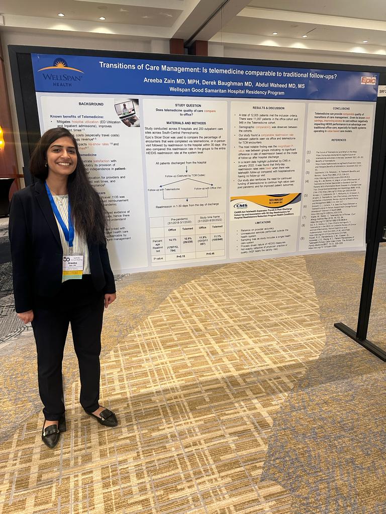 WGSHfamilymed's tweet image. #ResidentFeature:
Our star PGY-3 Dr. Zain will be joining Bayview Physicians Group in VA as a hospitalist upon graduation. 

Dr. Zain has published multiple papers during her training, including seminal work on #TeleHealth in #PrimaryCare.

Go Areeba!!!
#FMRevolution