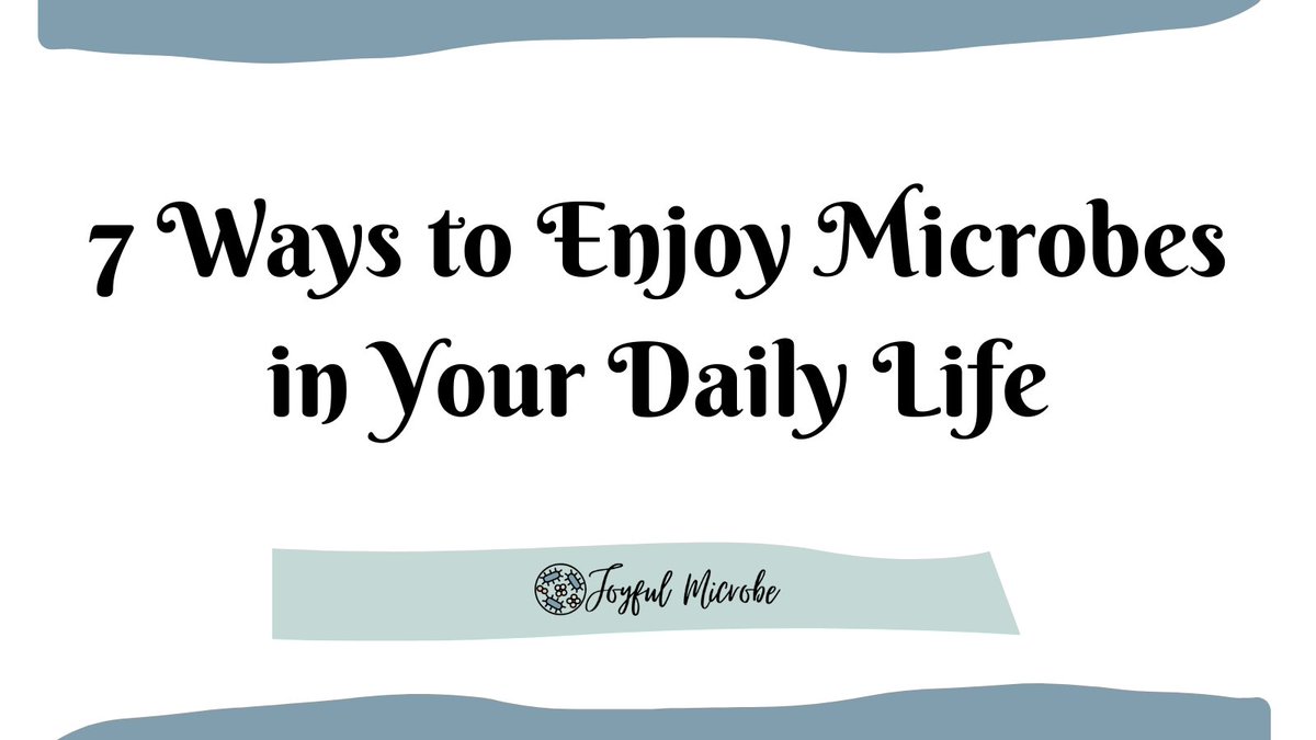 Get ready to discover the microbial world all around you! Check out my guide, '7 Ways to Enjoy Microbes in Your Daily Life,' for some creative ideas to help you notice microbes more often and have a blast with them. #microbes joyfulmicrobe.com/daily-lives-gu…