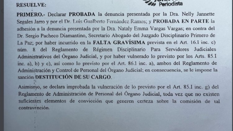 noticiasfides's tweet photo. 🔵 #ANF | #Seguridad Juez que envió a la cárcel a Camacho no podía ocupar ese cargo porque fue destituido el 2016
Lea la nota aquí 👉 https://t.co/ZqgnrGIN0r https://t.co/c2nEX3EkB4