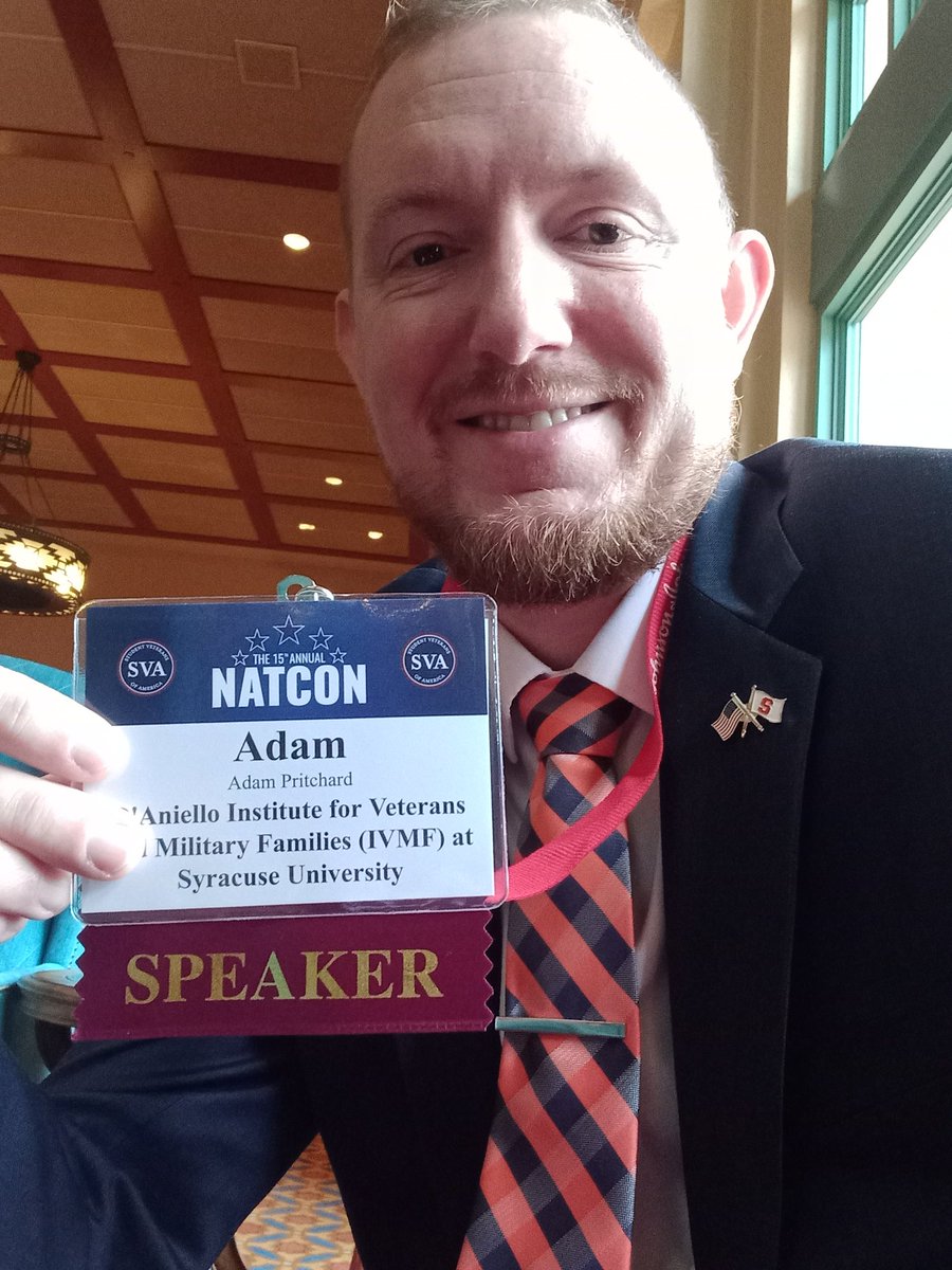 Dr_Pritchard's tweet image. Registered and ready to start the day at #NatCon2023. Join us for some data insights on women veterans&apos; experiences with higher education and transition.