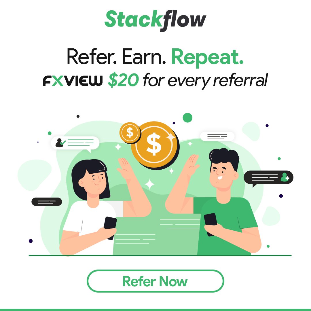 StackflowT's tweet image. Fxview is a cost-leading broker that provides trading in forex, cryptocurrencies, indices, commodities, and stocks at $1/$100k. 
Get the word out today and earn for you and your friend!
Know more: bit.ly/3GQ73ap
#StackflowTechnologies #Fxview #ReferAndEarn