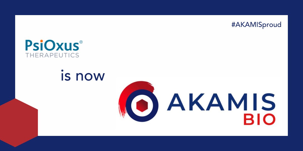 It’s a good day to be #AkamisProud! My company, @Akamis Bio, formerly PsiOxus, announced a financing and data update as we work to pave the way to a better future of #cancercare. 
#innovation #biotech #solidtumor
akamisbio.com/items/akamis-b…