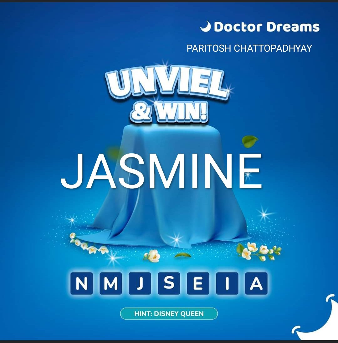 @drdreamsindia JASMINE 

#Unveil&Win
#DoctorDreams #Dreams #goals #HappySleepDelivered #Contest #ContestAlert #ContestTime #giveaway #giveawaytime #Giveawayalert
@drdreamsindia

@blessedkamal @SheetalKapur2 @mysterioussu