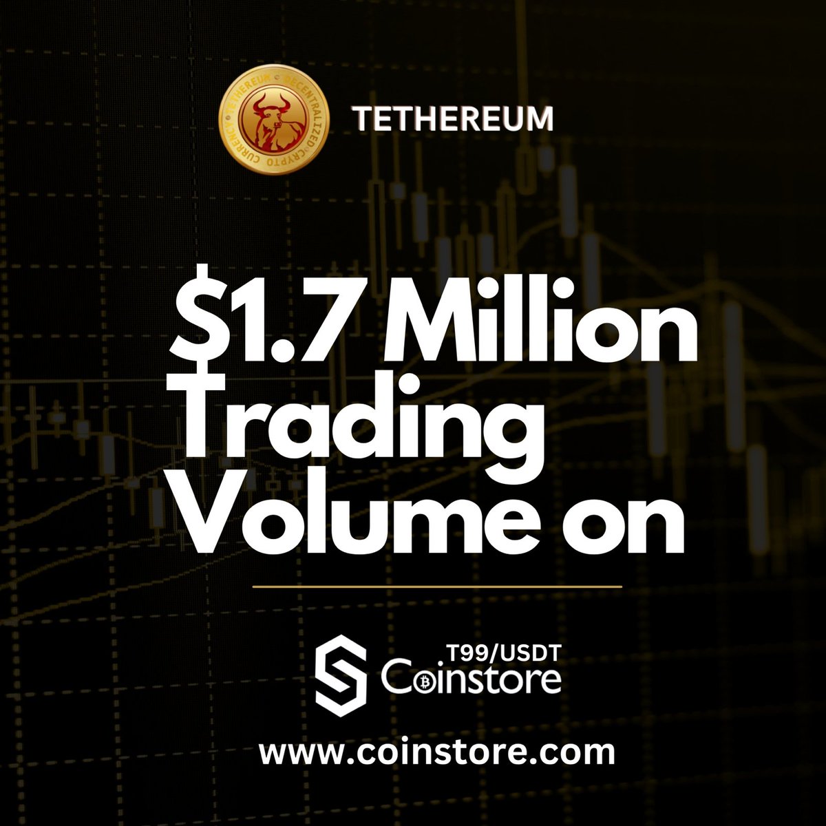 $1.7 Million Trading Volume On coinstore.com 🚀

Thank you to the @TethereumToken Community

#Tethereum
#TethereumToken #TethereumExchange #Т99
#BNB #Binance #Btc #Bitcoin #Crypto #Cryptocurrency #CryptoNews #Cryptotrading