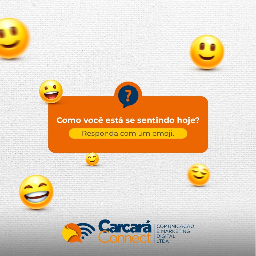 carcaraconnect's tweet photo. Brasileiros preferem expressar sentimentos com emojis, é o que revelou a pesquisa “O Efeito Emoji”, feita em 2022 pelo Discord. Se você concorda com o estudo,responda com um emoji do sentimento do dia. #CarcaráConnect https://t.co/hSxqQMax0O