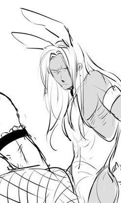 I pretended that this terrible doodle never happened.

Except for the grumpy Thanatos. White bunny. good night🐰🐰⭐️🌙