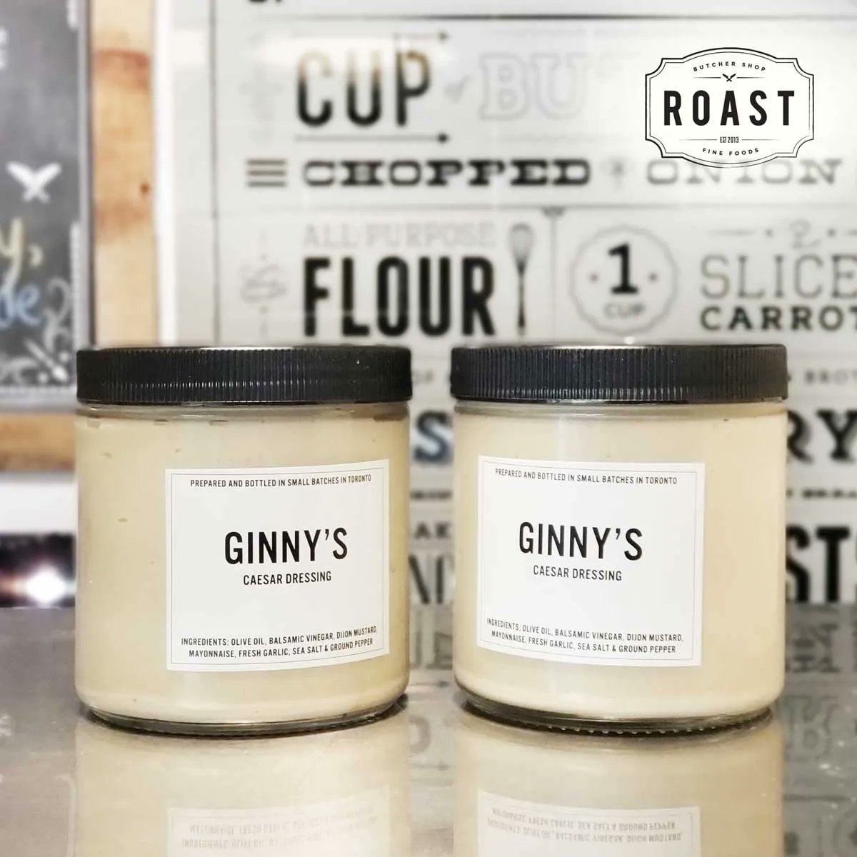 RoastButcher's tweet photo. New salad dressing in the refrigerated section: Ginny’s Caesar salad dressing  Small Batch made in Toronto.

#yourlocalbutcher #hillcrestvillage #stclairavewest #stclairwest  #supportlocaltoronto #shoplocal #torontosmallbusiness #toronto #shopsmall https://t.co/rDhOjEYiN1